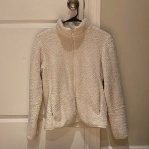 Uniqlo white Sherpa teddy jacket